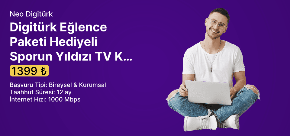 Digitürk Eğlence Paketi Hediyeli Sporun Yıldızı TV Kutulu+1000 Mbps İnternet
