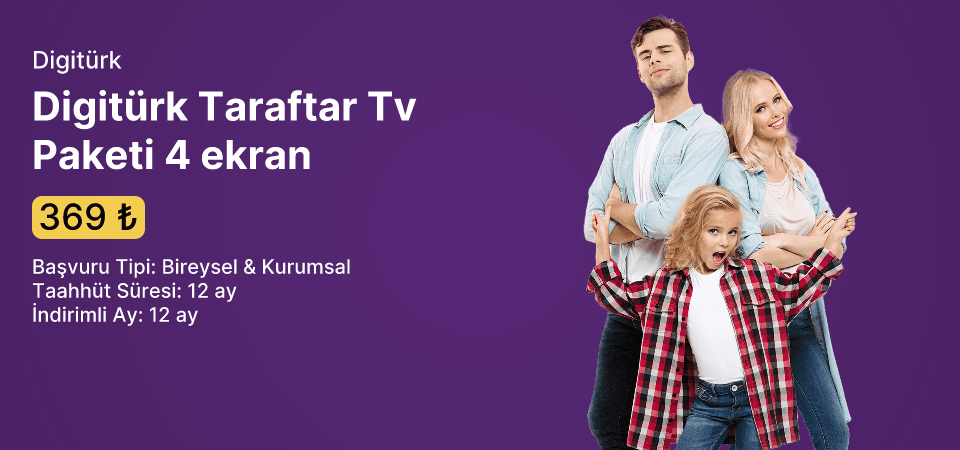 Digitürk Taraftar Tv Paketi 4 ekran