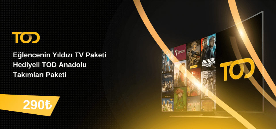 Digitürk Tod Anadolu Takımları Paketi Eğlencenin Yıldızı TV Paketi Hediyeli