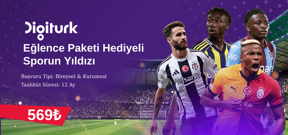  Digiturk Eğlence Paketi Hediyeli Sporun Yıldızı Tv Paketi Kutulu